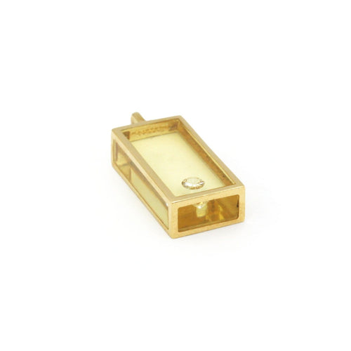 Pendentif Pascal Morabito - Pendentif rectangulaire en or jaune et diamant 58 Facettes 260099R