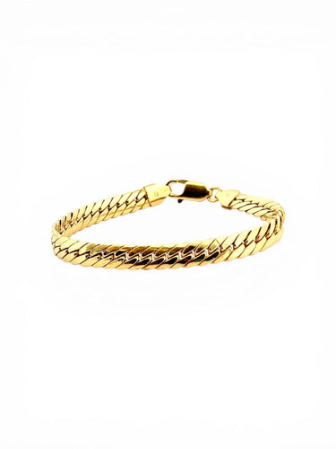 Bracelet Bracelet maille anglaise en or jaune 18 carats 58 Facettes Ang