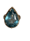 Bague 50 Bague en fils d’or jaune 18k avec zircon bleu poire 58 Facettes LOT 7527