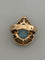 Bague 50 Bague en fils d’or jaune 18k avec zircon bleu poire 58 Facettes LOT 7527