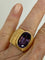 Bague 52.5 Bague bandeau en or jaune godronné et améthyste 58 Facettes LOT 7525