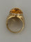 Bague 52.5 Bague chevalière - Citrine et diamants en or jaune 18k 58 Facettes LOT 7513
