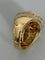 Bague 52.5 Bague chevalière - Citrine et diamants en or jaune 18k 58 Facettes LOT 7513