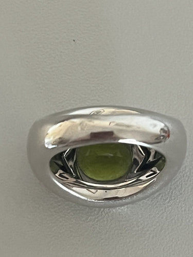 Bague 51 Mauboussin Aloha - Bague en or gris 18k péridot et nacre 58 Facettes LOT 7433