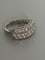 Bague 54 Bague en or gris 18k pavée de diamants 58 Facettes LOT 7424