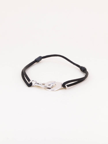 Bracelet DINH VAN Bracelet Menottes R12 or blanc cordon noir 58 Facettes 1215.8