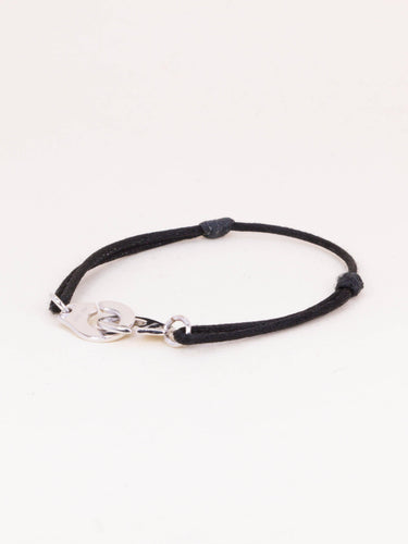 Bracelet DINH VAN Bracelet Menottes R12 or blanc cordon noir 58 Facettes 1215.8