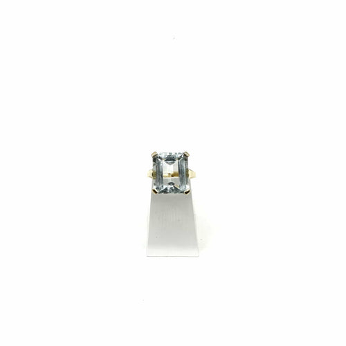Bague 52 Bague en or jaune et aigue-marine 58 Facettes Z15B51818