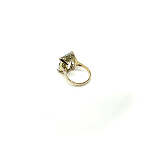 Bague 52 Bague en or jaune et aigue-marine 58 Facettes Z15B51818