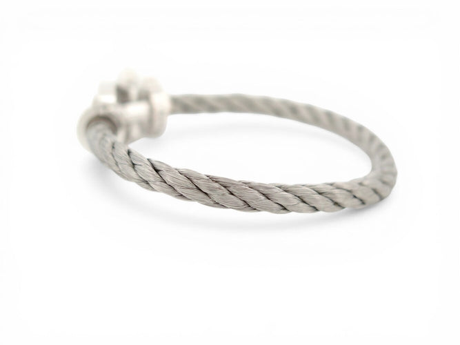 Bracelet FRED Force 10 - Bracelet en or gris 18k et diamants 58 Facettes 273939