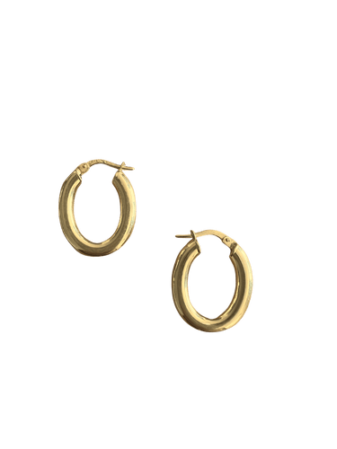 Boucles d'oreilles Boucles d'oreilles créoles ovales en or jaune 18 carats 58 Facettes 41