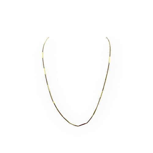 Collier Chaîne gourmette alternée 50 cm en or jaune 750 58 Facettes 149068000
