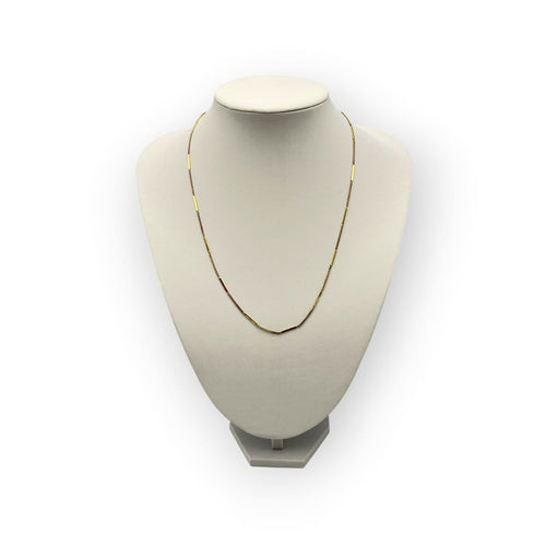 Collier Chaîne gourmette alternée 50 cm en or jaune 750 58 Facettes 149068000