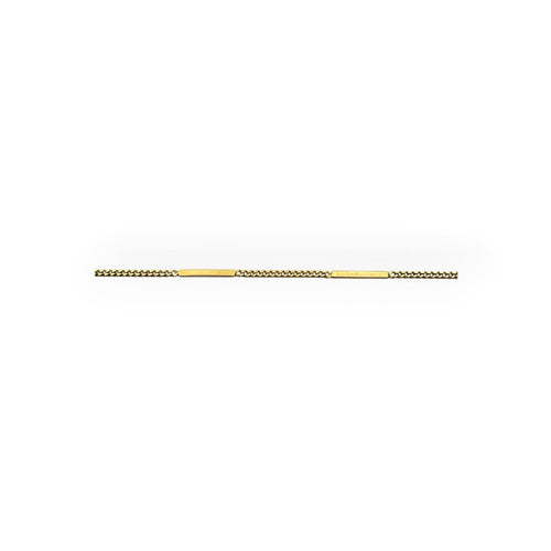 Collier Chaîne gourmette alternée 50 cm en or jaune 750 58 Facettes 149068000