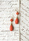 Boucles d'oreilles Boucles d’oreilles pendantes goutte en or jaune 18 ct et corail 58 Facettes