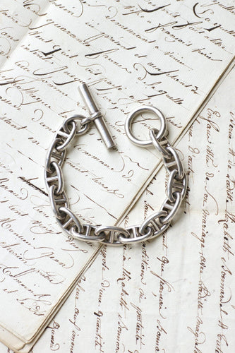 Bracelet Hermès Chaîne d'Ancre - Bracelet en argent 925, grand modèle 22 cm 58 Facettes