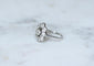 Bague 64 Bague marguerite Belle Époque ovale en platine et diamants 2,95 ct 58 Facettes