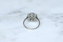 Bague 64 Bague marguerite Belle Époque ovale en platine et diamants 2,95 ct 58 Facettes