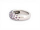 Bague 50 Chaumet Grains de Caviar - Bague en or blanc 18K et saphirs mauves 58 Facettes 273840