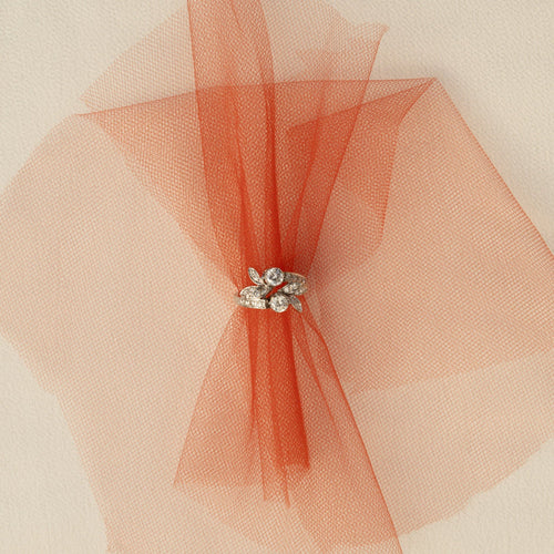 Bague 54 Bague Toi & Moi n° 146 en or gris 18 carats et diamants 58 Facettes