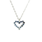 Collier Collier cœur saphirs en or blanc 58 Facettes