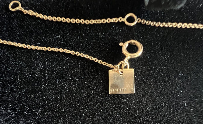 Collier Ginette NY Baby Lace Monogram - Collier en or jaune 18 carats 58 Facettes 6