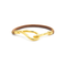 Bracelet Hermès Jumbo - Bracelet en cuir et métal doré 58 Facettes BS211