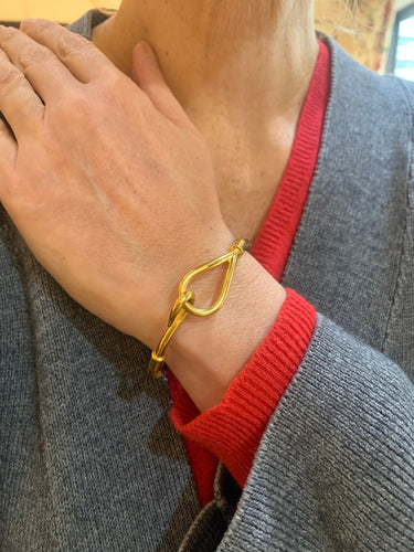 Bracelet Hermès Jumbo - Bracelet en cuir et métal doré 58 Facettes BS211