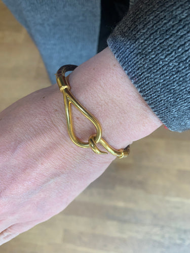 Bracelet Hermès Jumbo - Bracelet en cuir et métal doré 58 Facettes BS211