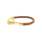 Bracelet Hermès Jumbo - Bracelet en cuir et métal doré 58 Facettes BS211