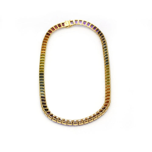 Collier H. Stern Rainbow - Collier ras-de-cou en or jaune 750 et pierres de couleur 58 Facettes 260023SP