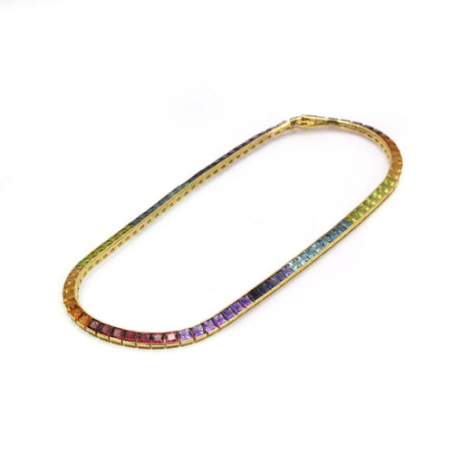 Collier H. Stern Rainbow - Collier ras-de-cou en or jaune 750 et pierres de couleur 58 Facettes 260023SP