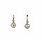 Boucles d'oreilles Boucles d'oreilles dormeuses en or jaune, platine et diamants 58 Facettes 260104R