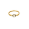 Bague 59 Bague solitaire en or jaune et or blanc 18 k avec diamant taille ancienne 58 Facettes Bague-002
