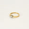 Bague 59 Bague solitaire en or jaune et or blanc 18 k avec diamant taille ancienne 58 Facettes Bague-002