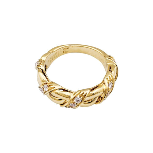 Bague 52 Bague Chaumet, "Tresse", or jaune et diamants. 58 Facettes 35478