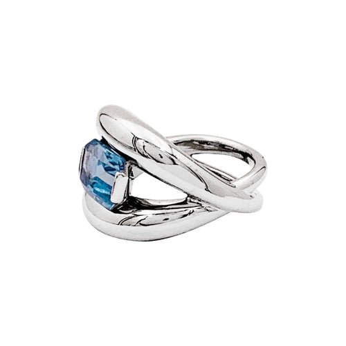 Bague 50 Bague Mauboussin, "Twins", or blanc, aigue-marine. 58 Facettes 35480