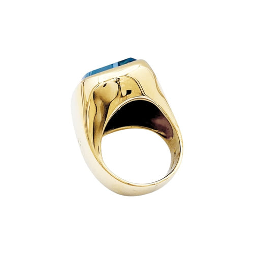 Bague 50 Bague or jaune et topaze 58 Facettes 35436