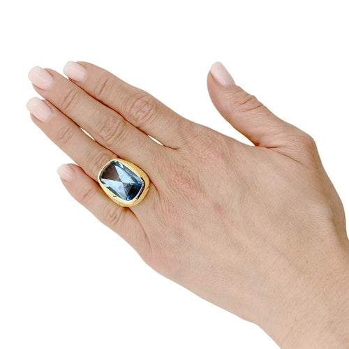 Bague 50 Bague or jaune et topaze 58 Facettes 35436