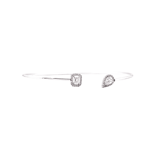 Bracelet Bracelet Messika, "Jonc Flex Toi & Moi My Twin", or blanc et diamants. 58 Facettes 35424