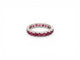 Bague 49 Alliance américaine - Bague pavée de 20 rubis en or blanc 18k 58 Facettes 273952