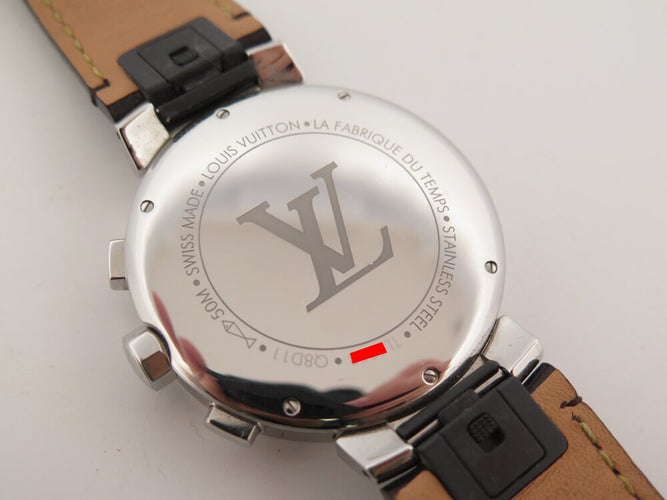 Montre Louis Vuitton Tambour Moon Star - Montre chronographe quartz en acier 38 mm 58 Facettes 273886