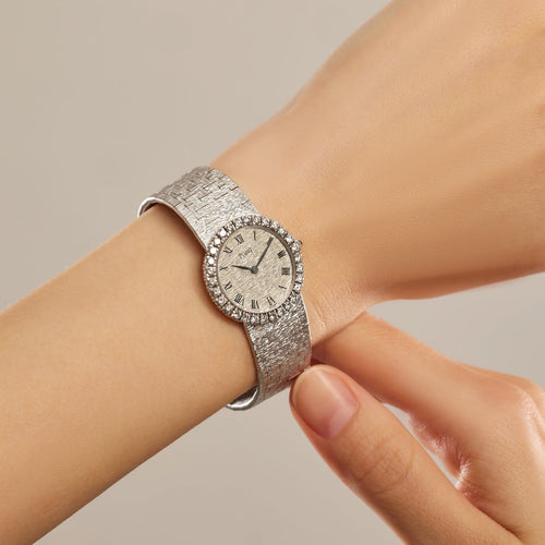 Montre Piaget - Montre vintage en or blanc et diamants 58 Facettes 183