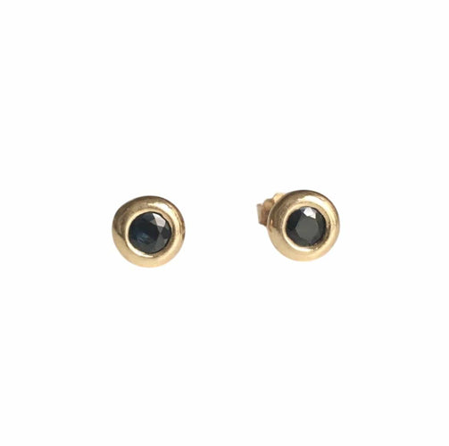 Boucles d'oreilles Puces d’oreilles - Or jaune 18K et saphirs naturels 58 Facettes 249