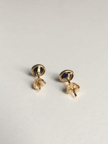 Boucles d'oreilles Puces d’oreilles - Or jaune 18K et saphirs naturels 58 Facettes 249