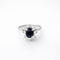 Bague 52 Bague marguerite en or blanc 18 carats, saphir et diamants 58 Facettes 35995