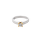 Bague 49 Solitaire - Bague en or blanc et or jaune 18 carats et diamant 58 Facettes 35997