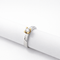 Bague 49 Solitaire - Bague en or blanc et or jaune 18 carats et diamant 58 Facettes 35997