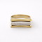 Bague 55 Bague graphique en or jaune et or blanc 58 Facettes 35993