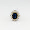 Bague 50 Bague marguerite en or jaune 18 carats au saphir et diamants 58 Facettes 32607